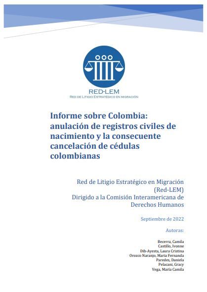 Informe Red LEM - cancelación de cédulas