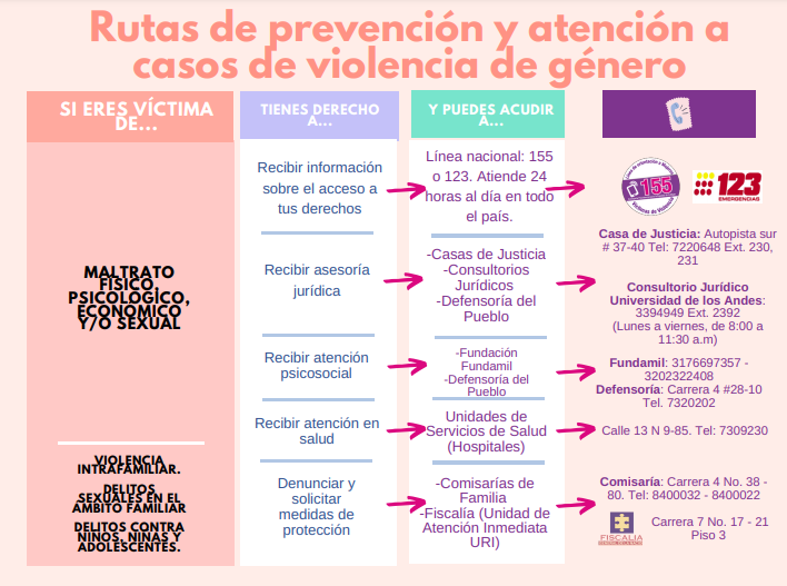 Rutas de prevención y atención a casos de violencia de género 