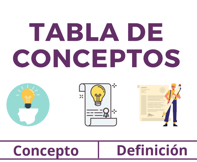 Tabla de conceptos